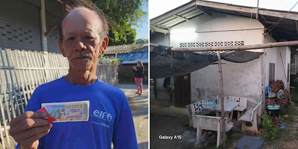 泰国68岁穷大爷买彩票中1800万 亲戚抢着接回家抚养