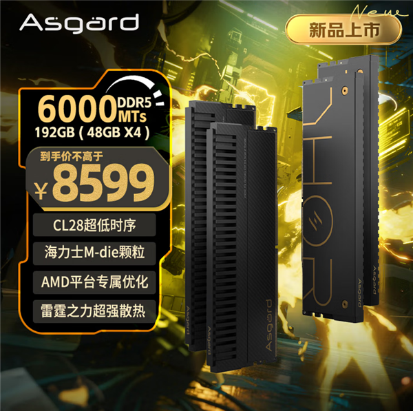 内存价格上天了！阿斯加特推出256GB套装：16999元比RTX 5090还贵！